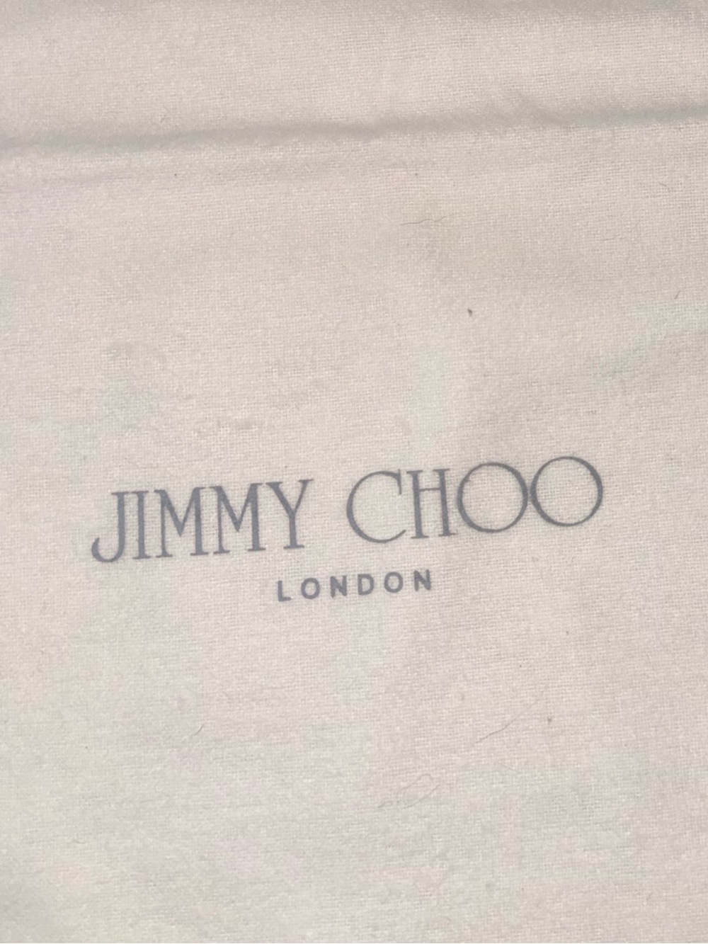 Jimmy Choo Cream Logo Drawstring Bag